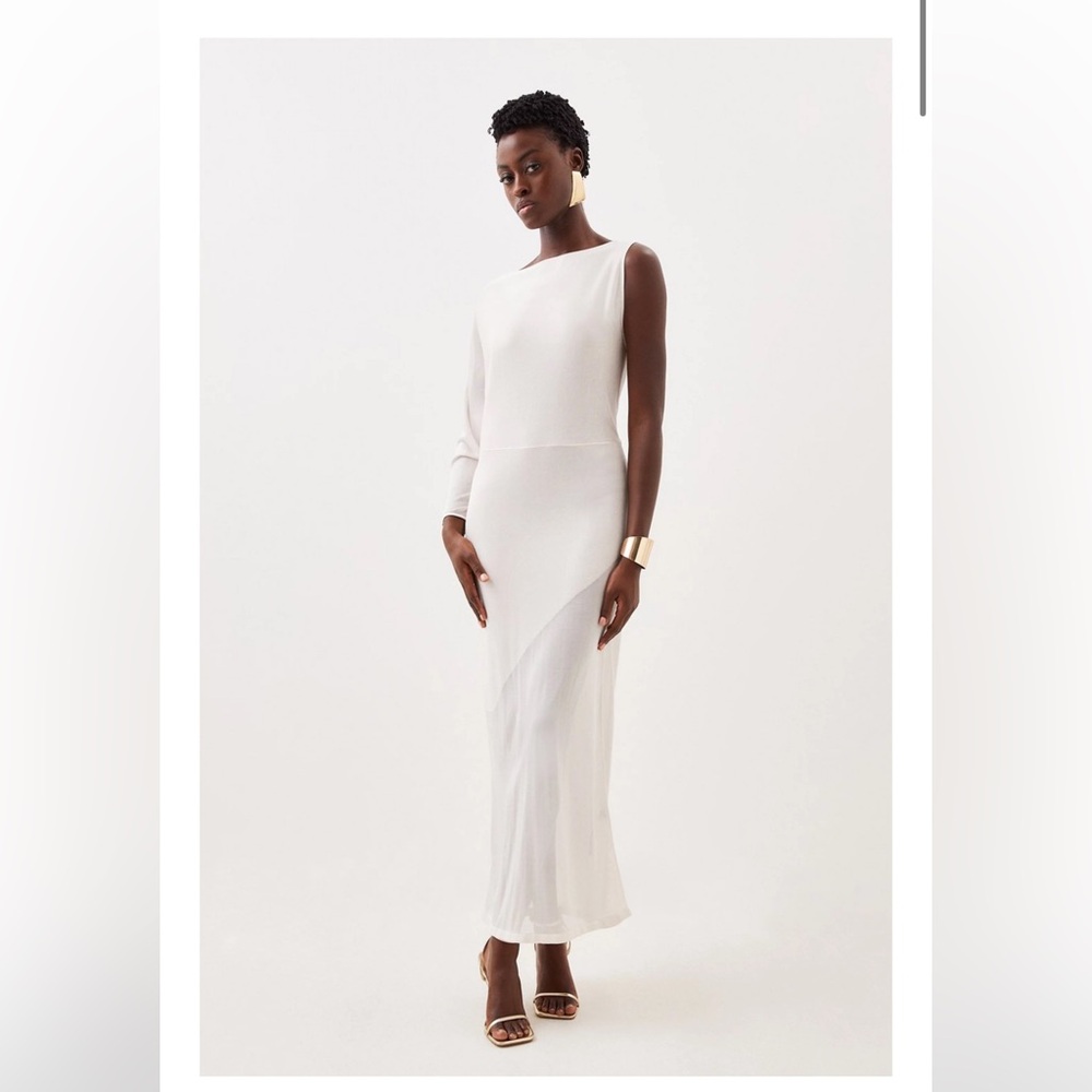 Karen Millen asymmetric one sleeve dress